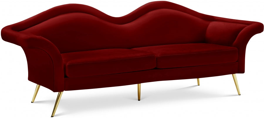 Nsansa Velvet Sofa Red