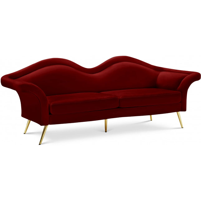 Nsansa Velvet Sofa Red