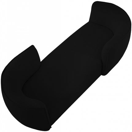 Davignon Boucle Fabric Chaise Lounge black