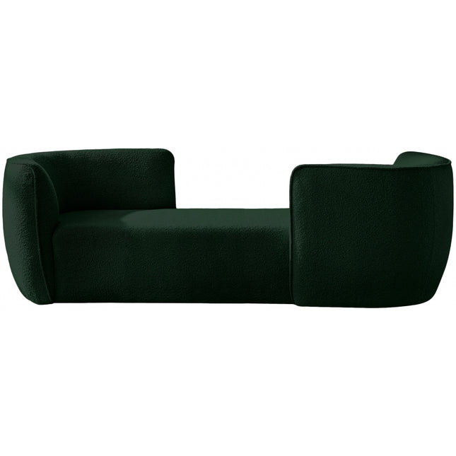 Davignon Boucle Fabric Chaise Lounge green