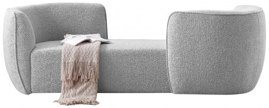 Davignon Boucle Fabric Chaise Lounge grey