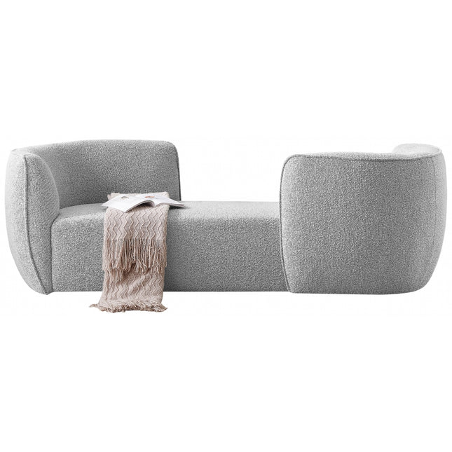 Davignon Boucle Fabric Chaise Lounge grey