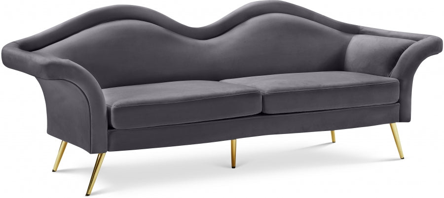 Nsansa Velvet Sofa Grey