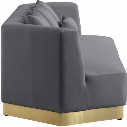 Celestine Velvet Sofa grey