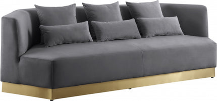 Celestine Velvet Sofa grey