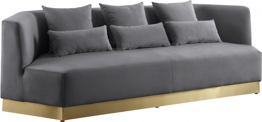 Celestine Velvet Sofa grey