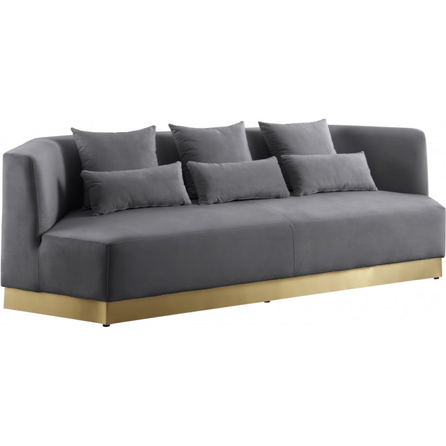 Celestine Velvet Sofa grey