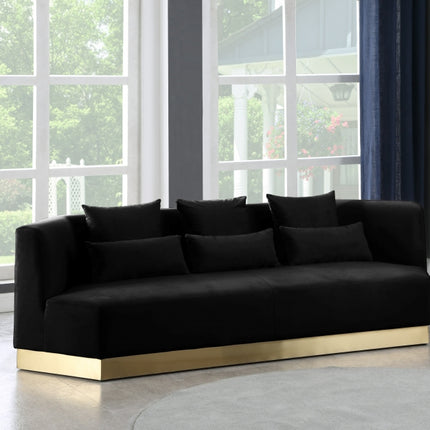Celestine Velvet Sofa black