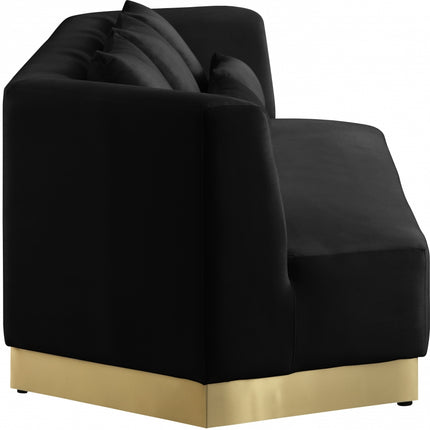 Celestine Velvet Sofa black