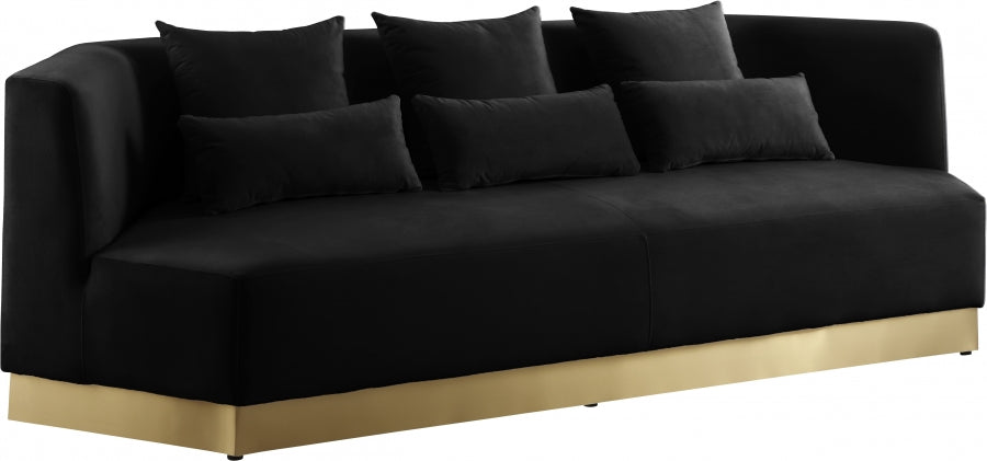 Celestine Velvet Sofa black