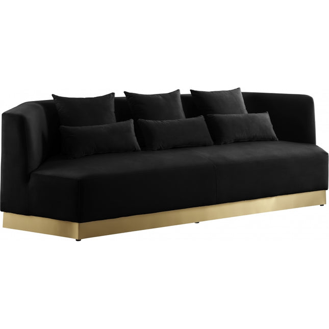 Celestine Velvet Sofa black
