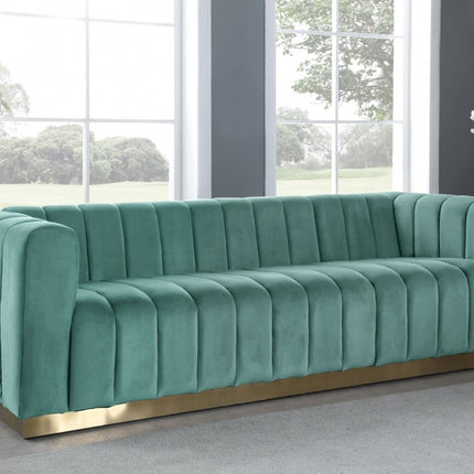 Camari Velvet Sofa Mint