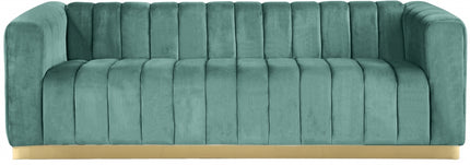 Camari Velvet Sofa Mint