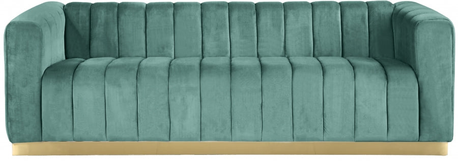 Camari Velvet Sofa Mint