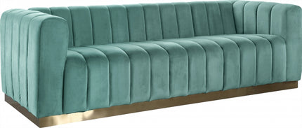 Camari Velvet Sofa Mint