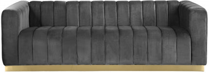 Camari Velvet Sofa grey
