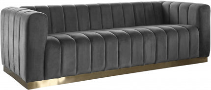 Camari Velvet Sofa grey