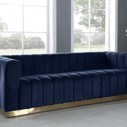 Camari Velvet Sofa Navy