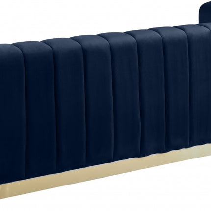 Camari Velvet Sofa Navy
