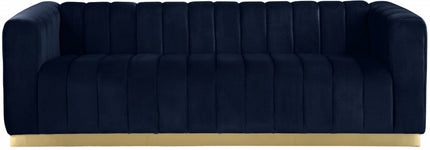 Camari Velvet Sofa Navy
