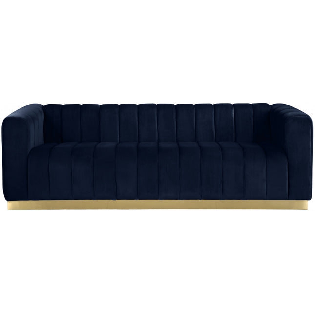 Camari Velvet Sofa Navy