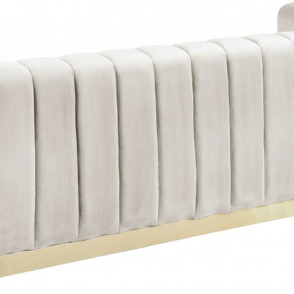 Camari Velvet Sofa Cream