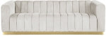 Camari Velvet Sofa Cream