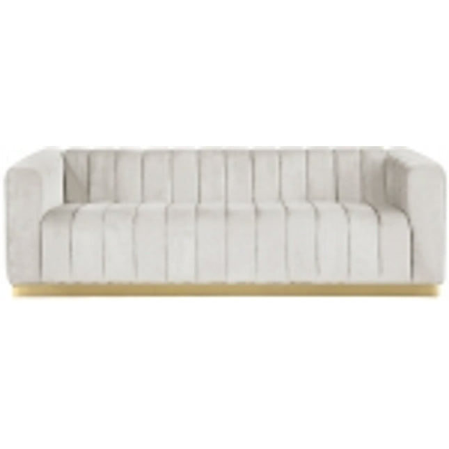 Camari Velvet Sofa Cream
