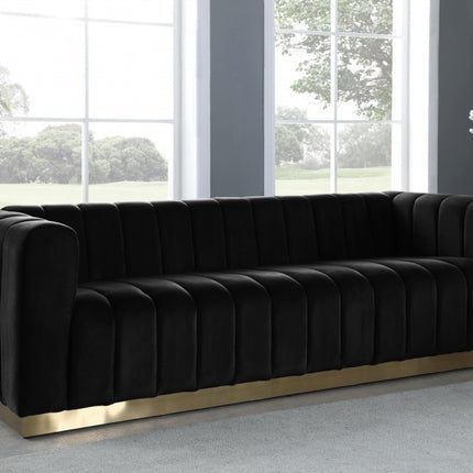 Camari Velvet Sofa black