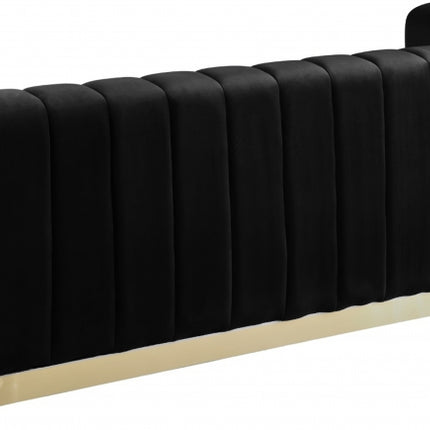 Camari Velvet Sofa black