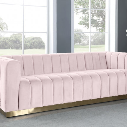 Camari Velvet Sofa Pink