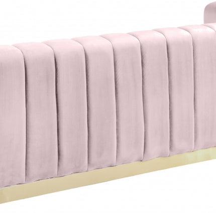 Camari Velvet Sofa Pink