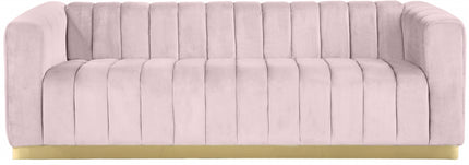 Camari Velvet Sofa Pink