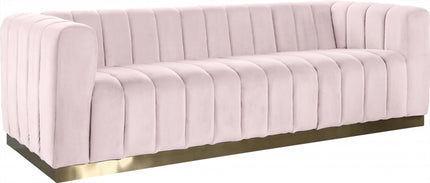 Camari Velvet Sofa Pink