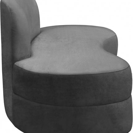 Kabwe Velvet Sofa Grey