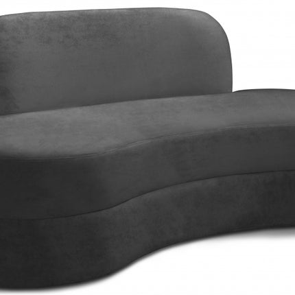 Kabwe Velvet Sofa Grey