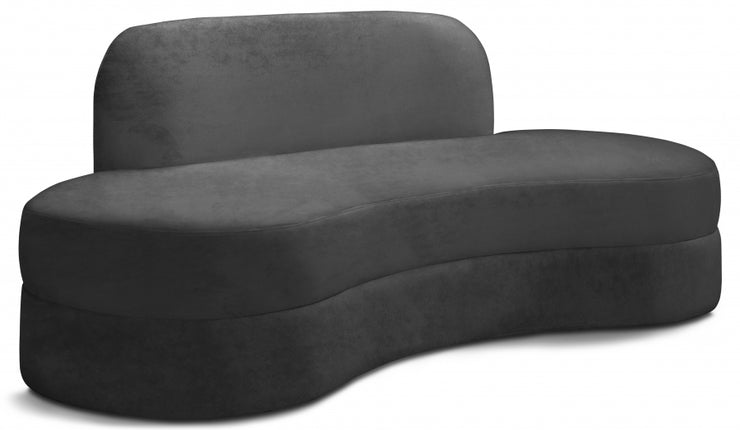 Kabwe Velvet Sofa Grey