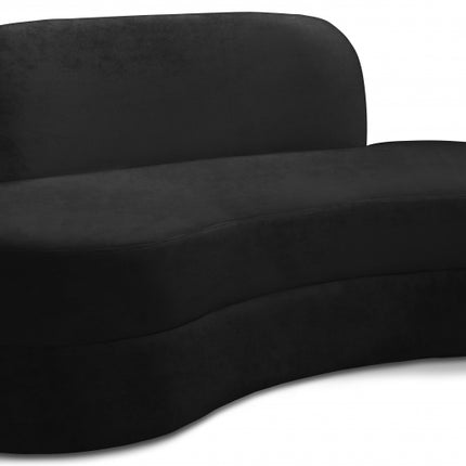 Kabwe Velvet Sofa Black