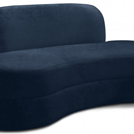 Kabwe Velvet Sofa Navy