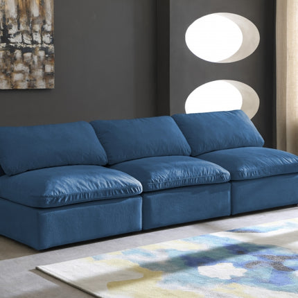 Crosby Velvet Standard Modular Down Filled Cloud-Like Comfort Overstuffed 105" Armless Sofa