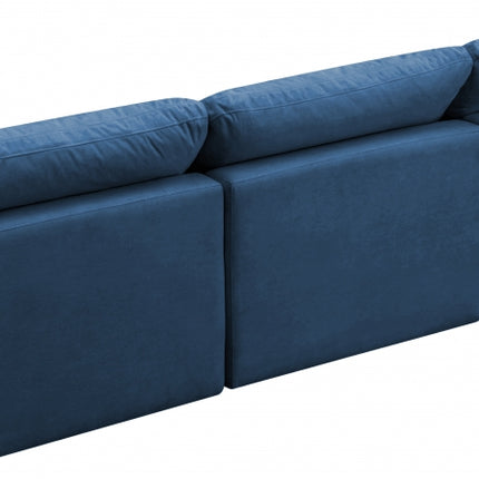 Crosby Velvet Standard Modular Down Filled Cloud-Like Comfort Overstuffed 105" Armless Sofa
