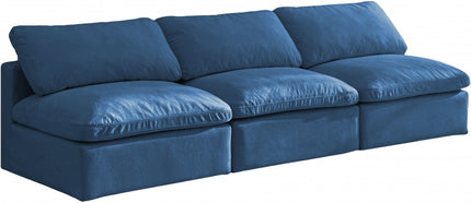 Crosby Velvet Standard Modular Down Filled Cloud-Like Comfort Overstuffed 105" Armless Sofa