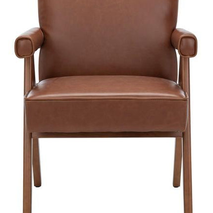 katie-mid-century-accent-chair-cognac-pu-walnut