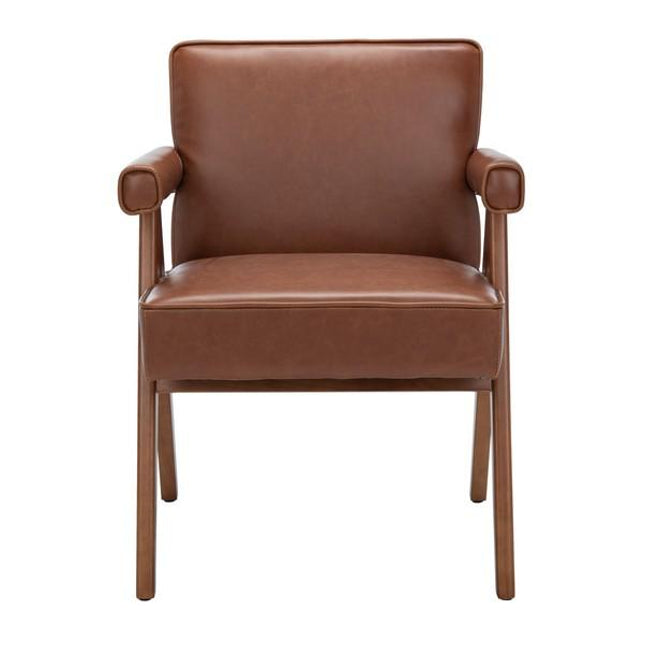 katie-mid-century-accent-chair-cognac-pu-walnut