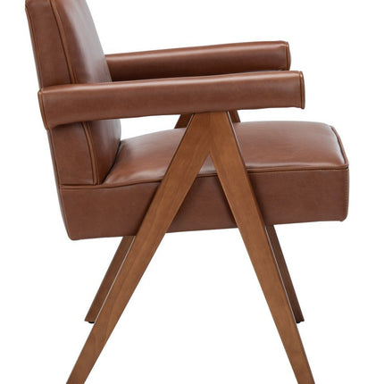 katie-mid-century-accent-chair-cognac-pu-walnut