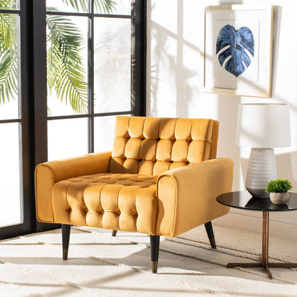 meris-tufted-arm-chair-marigold-black-brass