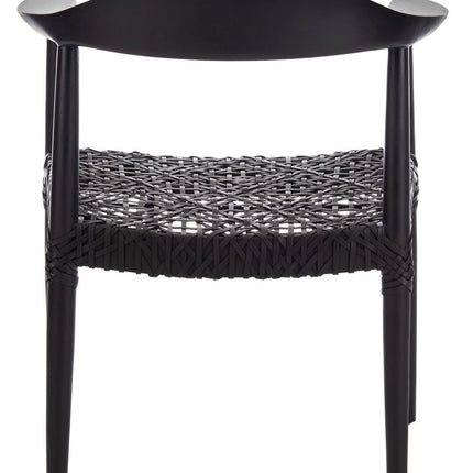 helen-leather-woven-arm-chair-black