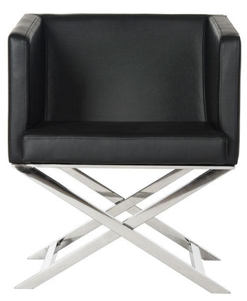 dionne-bonded-leather-chrome-cross-leg-chair-black-chrome