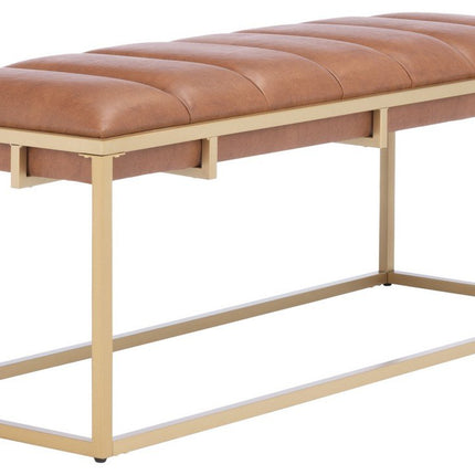grace-chanell-tufted-bench-brown-pu-leather-gold