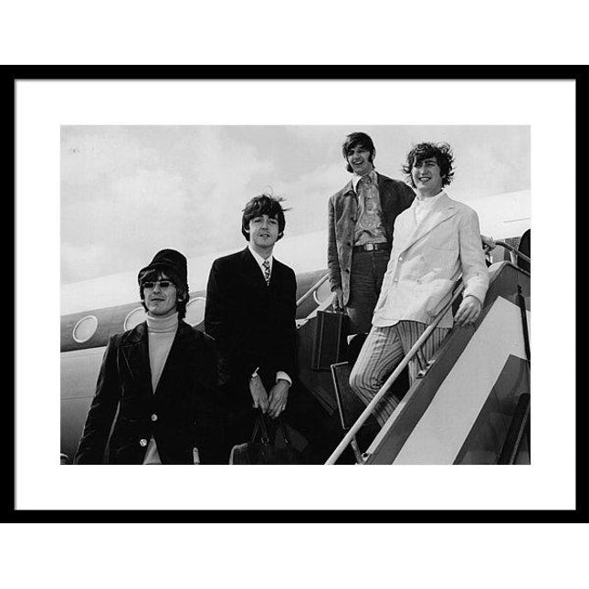the-beatles-at-airport-framed-print